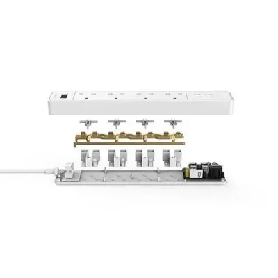 ORICO OSC-4A4U-UK 4 AC Outlet Surge Protector with 4 USB Charging Port